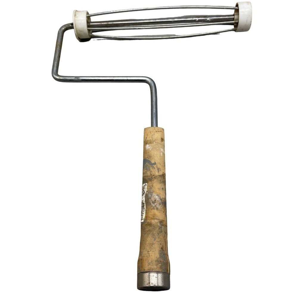 Pro Master paint roller 9.25" wood handle 6.5" twist on handle READ